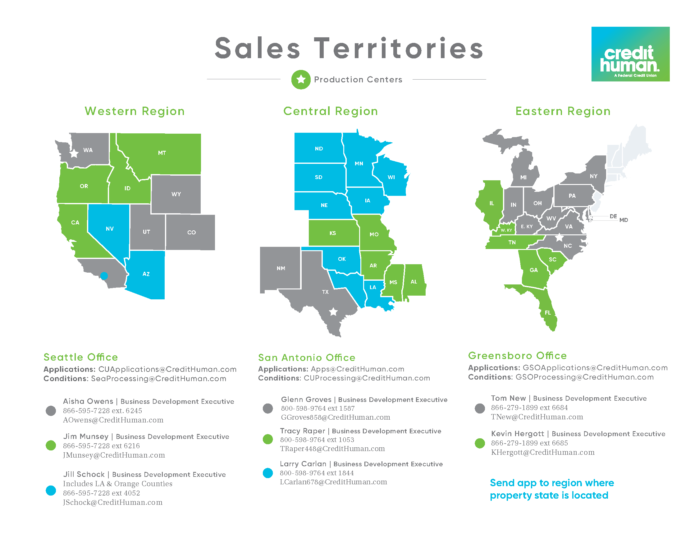 2024 Sales Territories Map