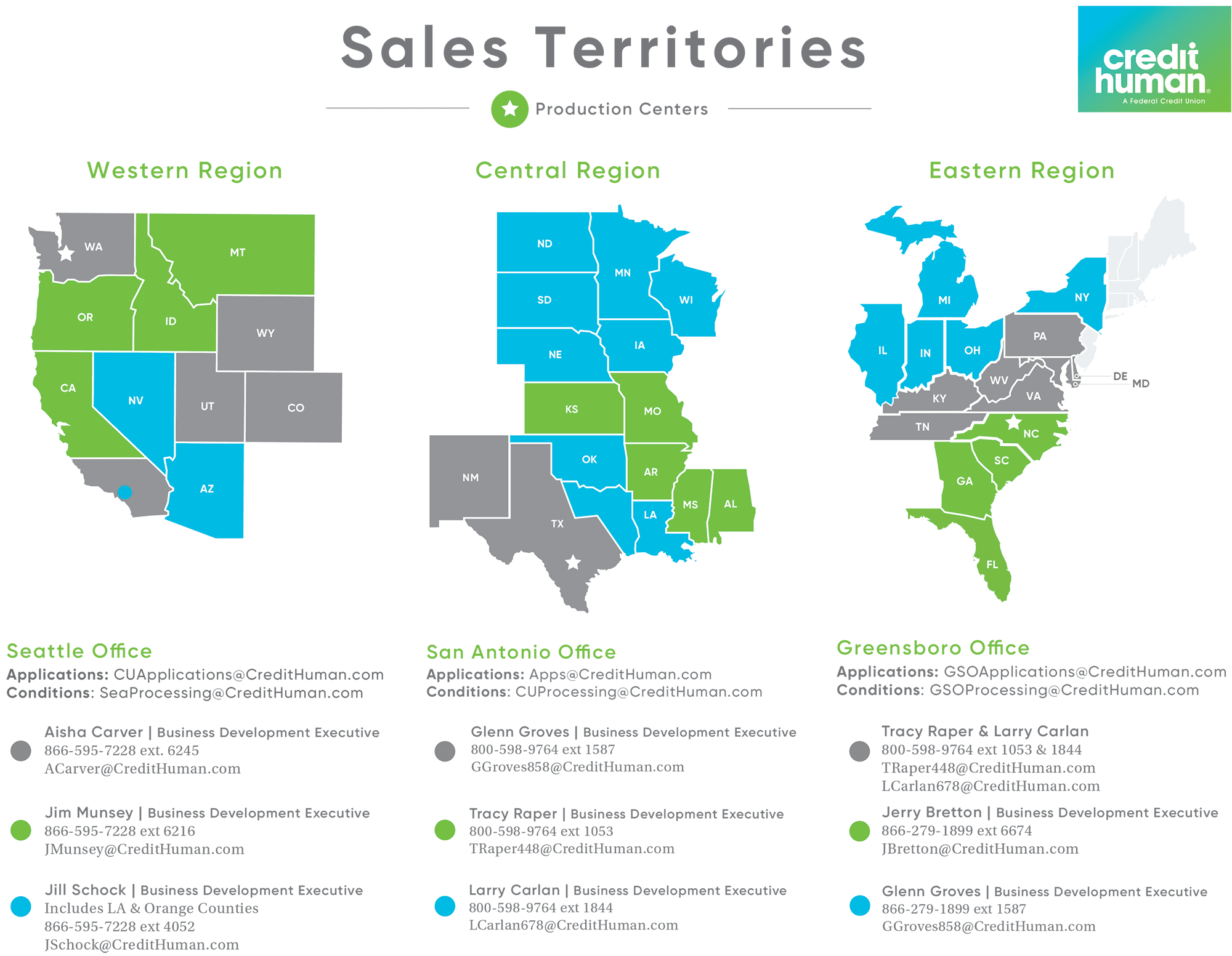 2024 Sales Territories Map